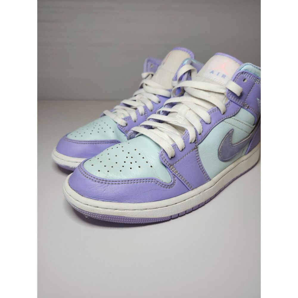 Jordan Air Jordan 1 Mid Men’s Purple Blue 9.5 Athletic Sneaker Streetwear - Picture 10 of 16